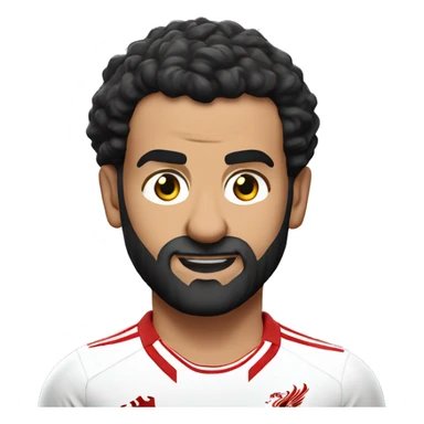 Mohammed Salah in a Liverpool kit firing a bow sticker
