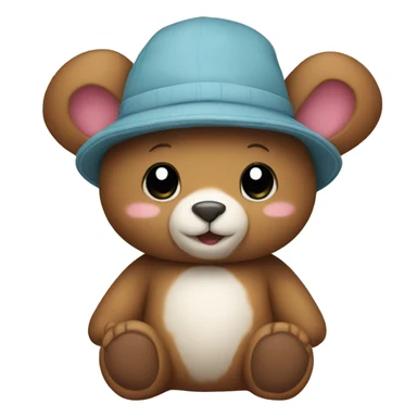 Teddy Bear with bunny hat sticker