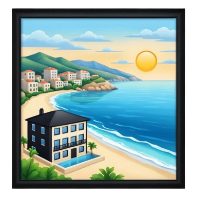 apartment with sea view sticker