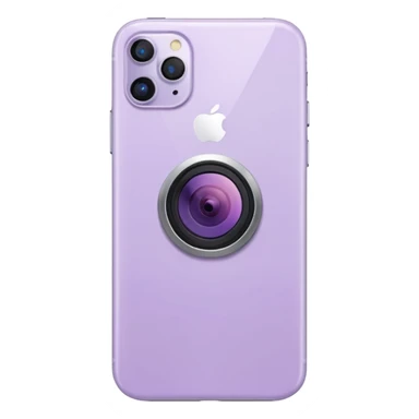 pastel purple iPhone back view with camera details sticker