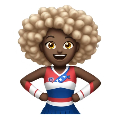 Red white and blue cheerleader sticker