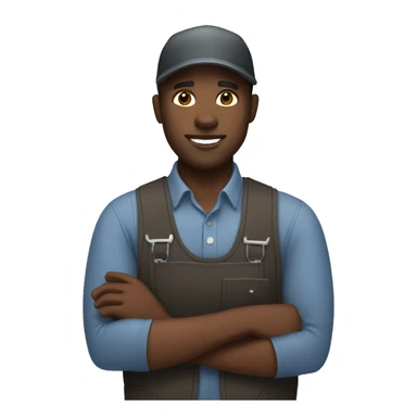 Black man working on a field sticker
