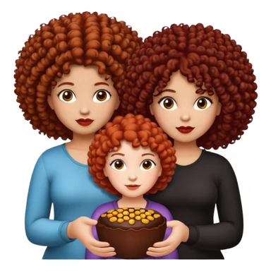 3 chicas.Una gordita rizada de color tigreñit claro oscuro, una coloradita faquita con el pelo pintado de color chocolate, una negrita de pelo afro, que todas sean bonitas plis. sticker