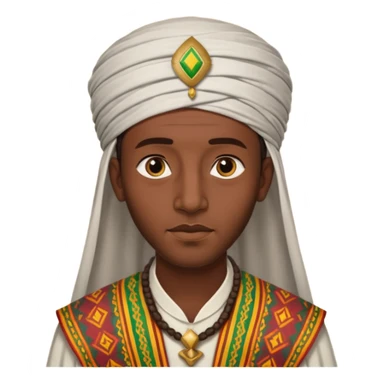 Ethiopian man in traditional clothing sticker