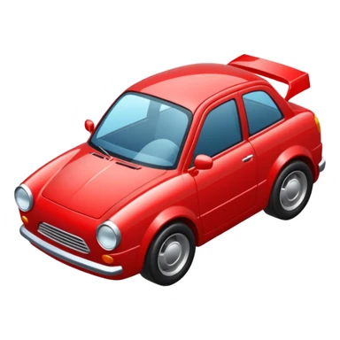 CARRO ROJO  EN DIAGONAL sticker