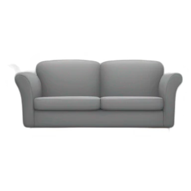 grey couch in a white living room one window and plants sticker