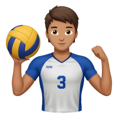 volleyball player boy brunet sticker