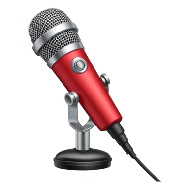 a real red microphone sticker