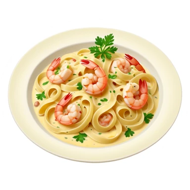 traditional italian carbonara with shrimp sticker