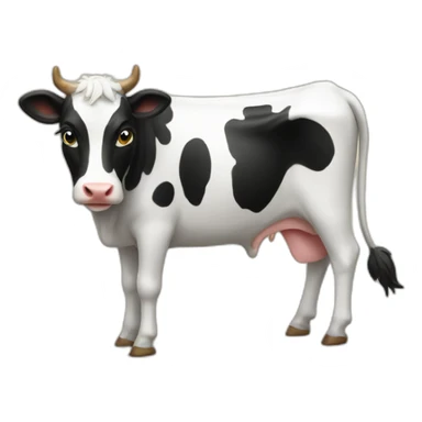 Vache sur un chat sticker
