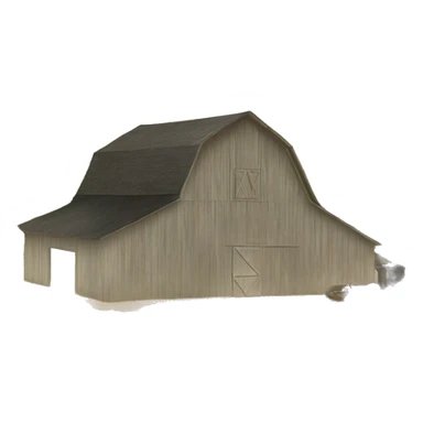Farm barn at cotton field sticker