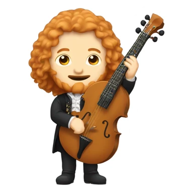 Antonio Vivaldi ginger chibi standing banjo  sticker