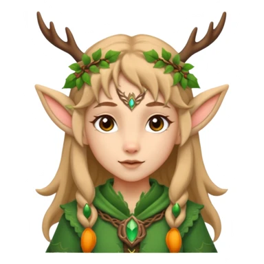 Cute Druid human like fawn with elf ears sticker