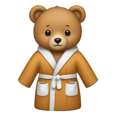 teddy bear bathrobe sticker
