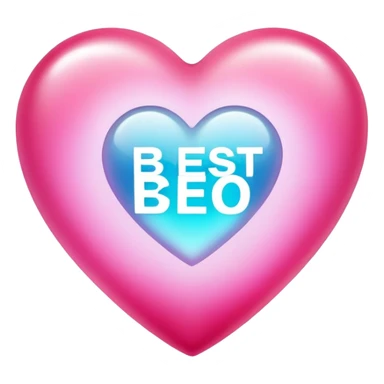 glowing matte transparent heart with text "Best CEO" sticker