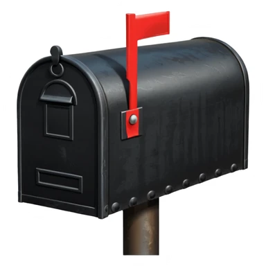 black mailbox with №90210 on black post sticker