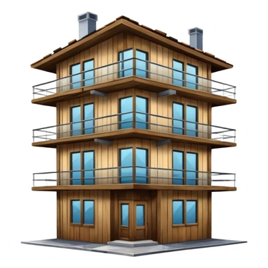 cheap poor house in between luxury apartament buildings sticker