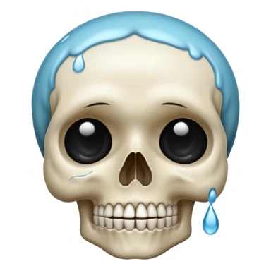 Crying skull sticker
