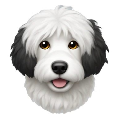 Mostly black with some white cotton de tulear sticker