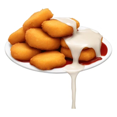 Sauce dripping of chicken nuggets  sticker