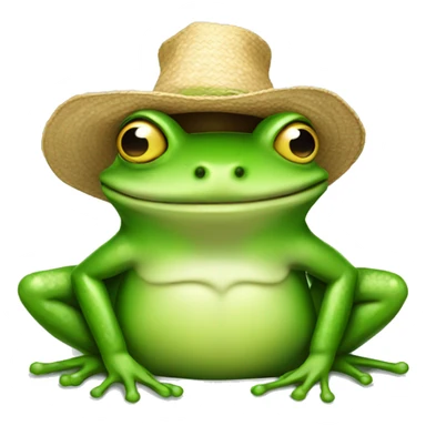 Frog with strawhat sticker