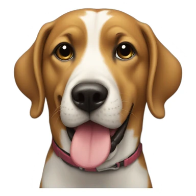 A dog with money in his mouth sticker