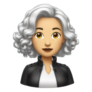 Grosse Nathalie cheveux courts sticker