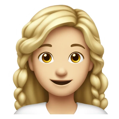 smiling girl in white dress Shows the class with his thumb sticker