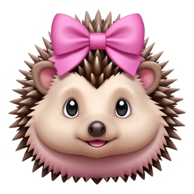 Hedgehog with pink bow sticker