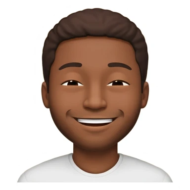 a black dude with a smile so big it reaches his ears sticker