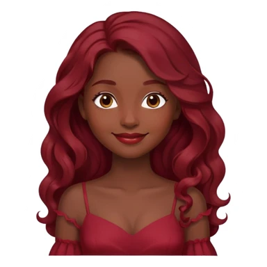 Dark red girl romance sticker