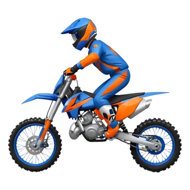 Blue dirt bike 85cc ktm sticker