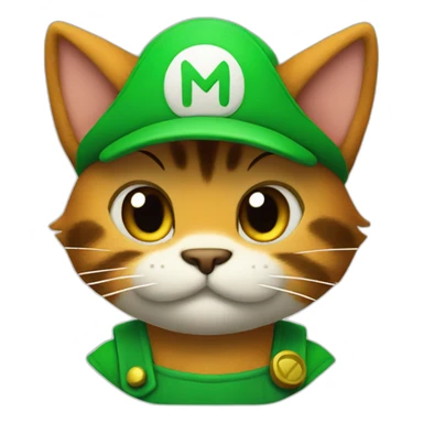 Mario Bros as a cat sticker