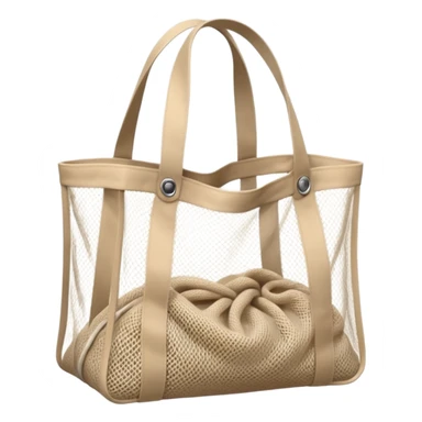 net bag,  mesh storage bag, tote bag, used for shopping, it has two knited handles as bag itself, it is empty inside of it just the shape of the bag sticker