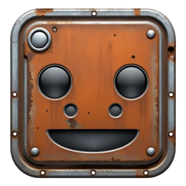 ultra realistic metal rust scrap DUBS icon sticker
