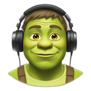 shrek the dj in glory to ukraine t shirt sticker