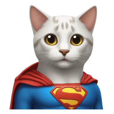 Gato superman sticker