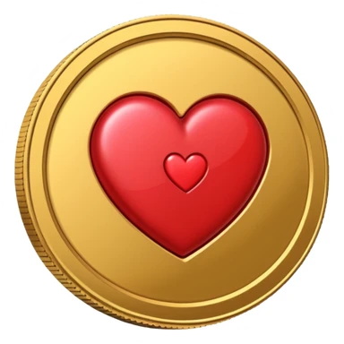 vilet coin with heart sticker