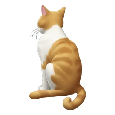 Cat sitting on a window sill over Tokyo city sticker