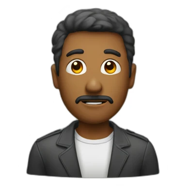 man with question mark face sticker