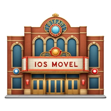 An old vintage movie theater exterior sticker