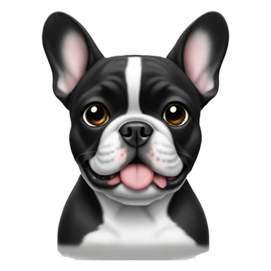 French bulldog black and white color  sticker