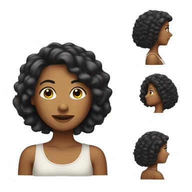 Mulher do cabelo cacheado  sticker