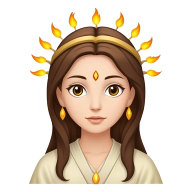 female spiritual healer brunette fairskin sticker