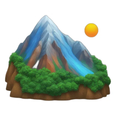 Mountain With colors autism sticker