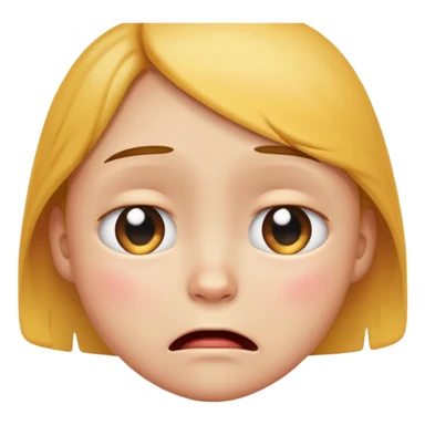 child emoji with teary eyes, about to cry, expressive face sticker