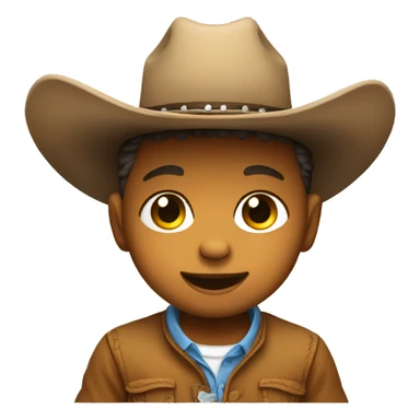 Baby with cowboy hat sticker