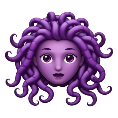 Hazme una medusa con piel de uva morada sticker