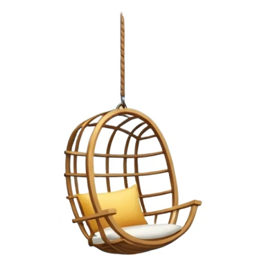 Window with hanging Chair + curtain, Apartment Windows. sticker