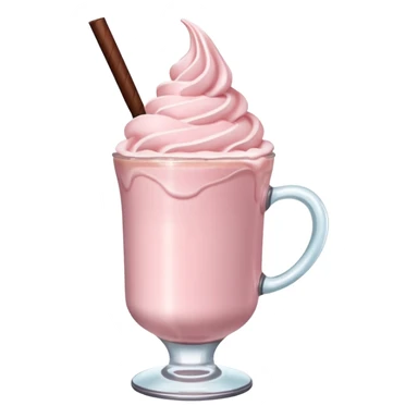 Pastel Pink Frozen Cream Hot Chocolate  sticker